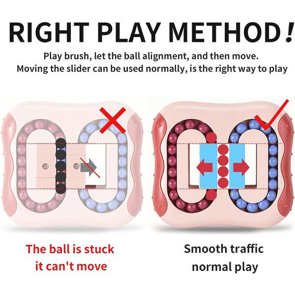 Decompression Rotating Magic Bean Cube Toys Square Rotating Small Beads Magic Cube Children's Puzzle Decompression Special Shape Magic Cube Ball Gam