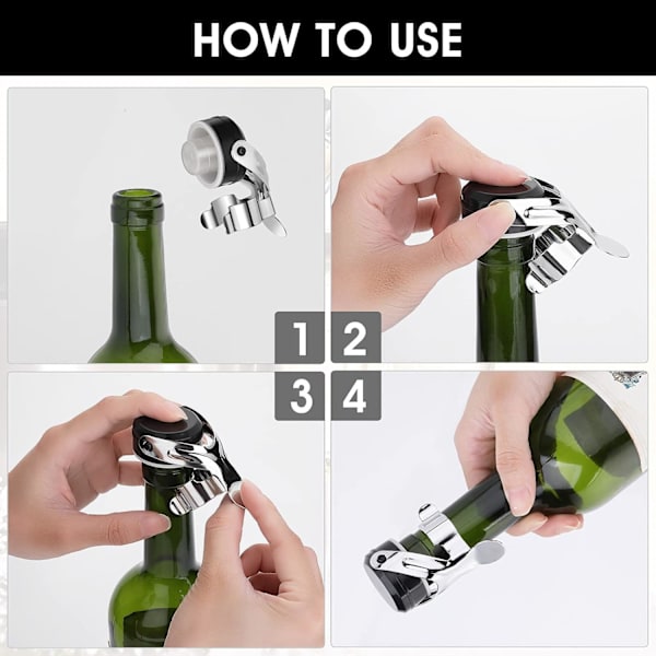 2 champagneproppar, flaskkorkar för vin, champagne, kork, champagne, champagneflaskkork, cava, prosecco, mousserande vin