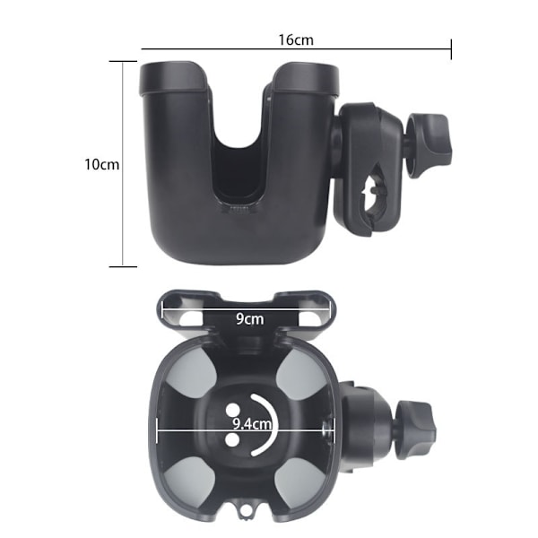 Tre-i-én klapvognskopholder, mobiltelefonholder, nøglering, børneklapvognskopholder, flaskeholder