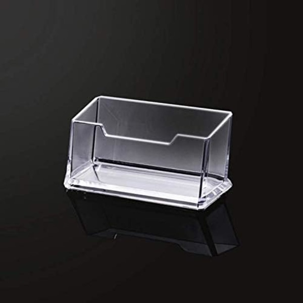 Gennemsigtig visitkortholder, 3-pak plastik akryl visitkortholder display stand kortholder standarrangør til skrivebord 103*43mm