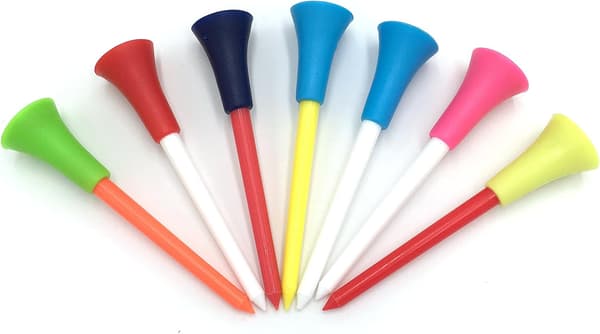 50 stk. (tilfældige farver) Plastik Golfskafter 3-1/4 Tommer Holdbare Gummisæde Golfskafter