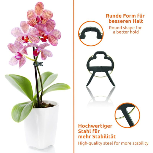 60x Plantebånd til planter, links til tomatfødder, 4cm / 6cm vinstokke, roser, støtte til klatreplanter, tutorer, nem fastgørelse, genanvendelig