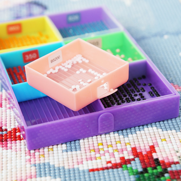 DIY Dot Drill Pen Diamantförvaringsbricka Borrskivverktygssats