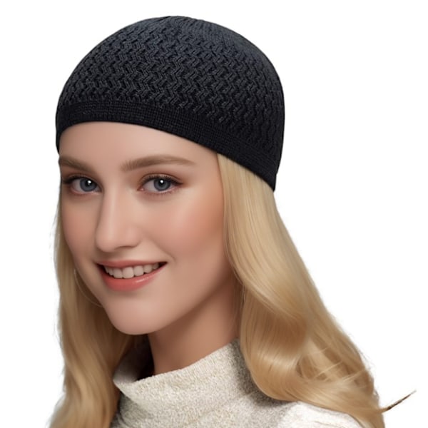 Stræk-strikket Hat Skull Cap Beanie Cap Muslimsk Islamisk Skull Akrylfiber