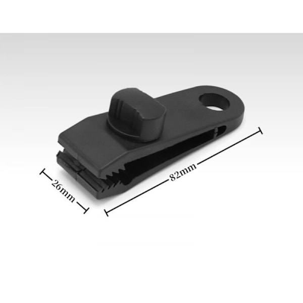 Planklämma, Fästklämma Spännare Stöd för Presenning Tält Canvas 8-pack, Svart, 82 x 26 mm
