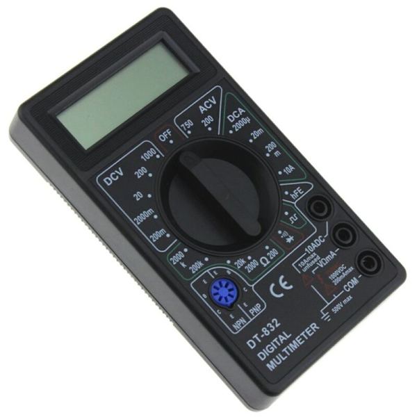 DT-832 Digitaalinen Multimetri 1999 Lukemat AC/DC Ampeerit Voltti Ohmi Testeri Voltimittari Ampeerimittari Multimetri Keltainen