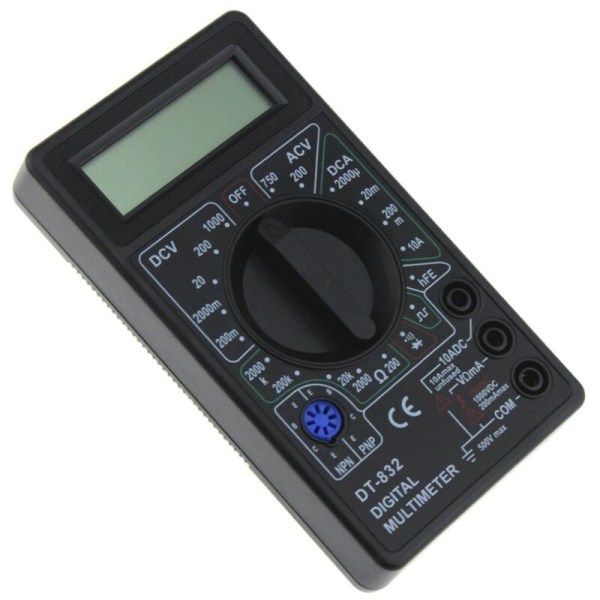 DT-832 Digitalt multimeter 1999 teller AC/DC ampere volt ohm tester voltmeter amperemeter multimeter gul