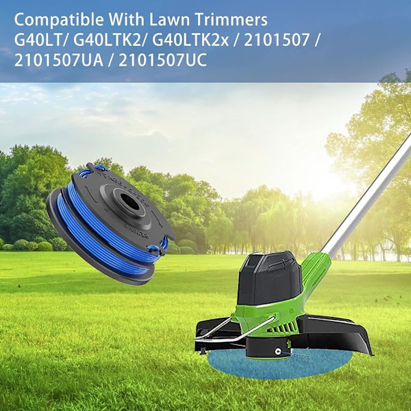 Snørespole til trimmer, 1,65 mm diameter, dobbelt line 8,3 m lang
