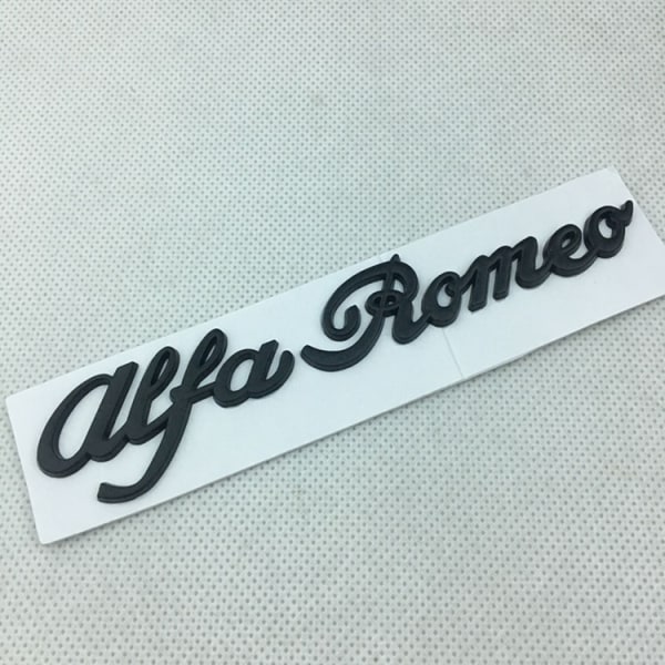Velegnet til Alfa Romeo engelsk logo, Alfa Romeo Giulia Stelvio bil logo, hale logo (sort)