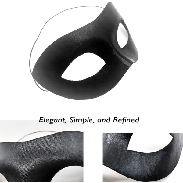 Sort maske til maskerade, Halloween-masker til maskerade, sort mardi gras-maske specielt til kostume, venetiansk fest