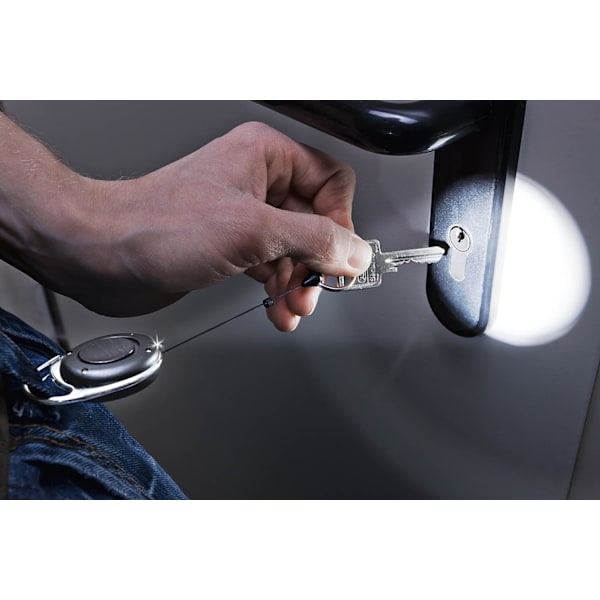 Holdbar stil LED-tilbaketrekk 65 cm lengde belteklips med fangering på 1