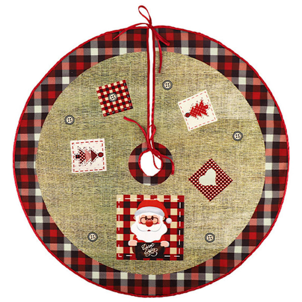 Julgransmatta diameter 90 cm, heminredningstillbehör för julfestdekoration (stil 6)