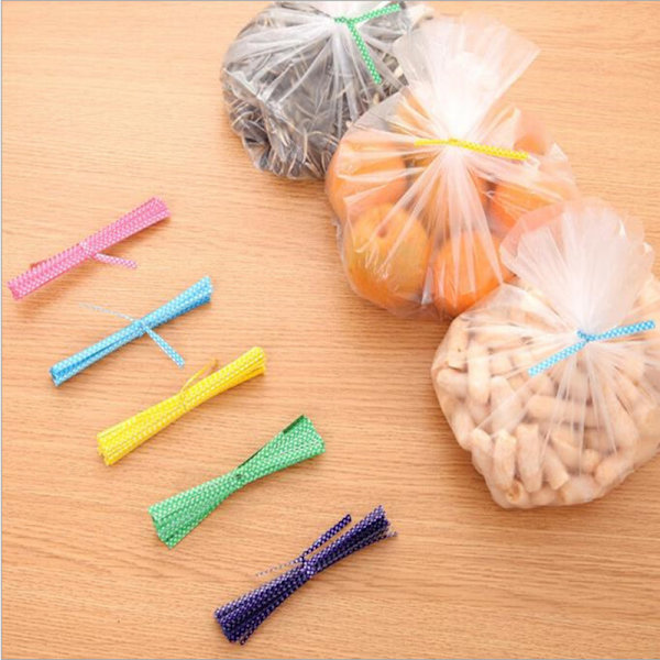 500 stk. Point/Dot Tie Tie/Fil Fer/Twist Tie 4 tommers poseforpakning for cellofanposer, Seremoni tie tie