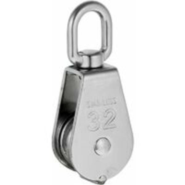 Robust enkelt remskive reb med drejelig rustfrit stål remskive blok maks. 35-1000kg - M32
