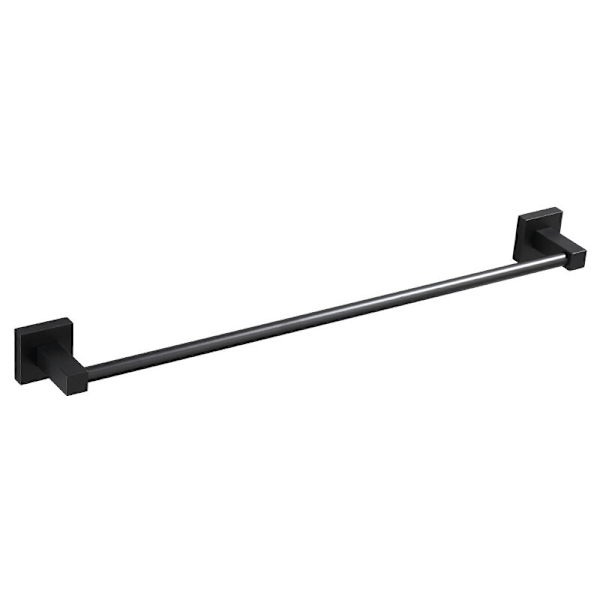 Badrumshandduk dörr/kökstillbehör handdukshållare hängande i aluminium 40 cm svart färg