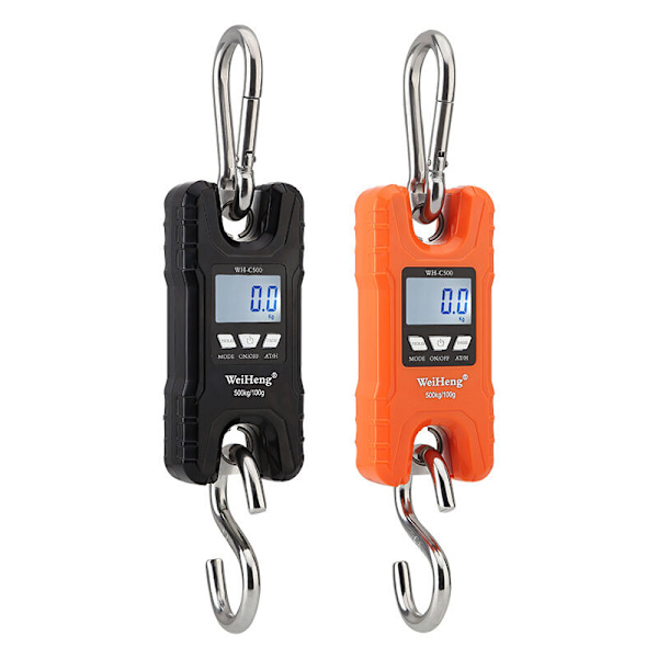 500 kg/100 g elektronisk krogvægt, mini kranvægt, orange