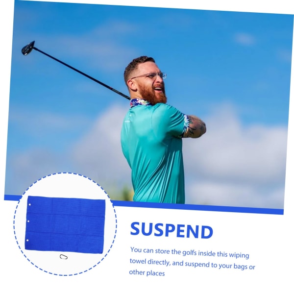 Golfrengöringshanddukar Rengöringsduk Sport Bärbar Golfgrejer Rengöringsdukar Handduk Bekväm Golfhandduk Spänne Praktisk Handduk för Gol