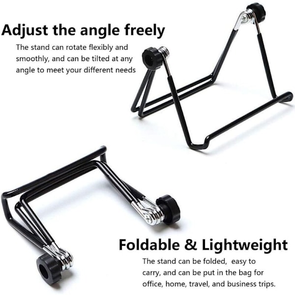 2 stk. tabletstøtte justerbar tablet iPad Foldbar Bærbar Lovy DOCK DOCK Kontorstøtte til iPad, iPad Pro, Air, Samsung, Kindle Fire, Switch,