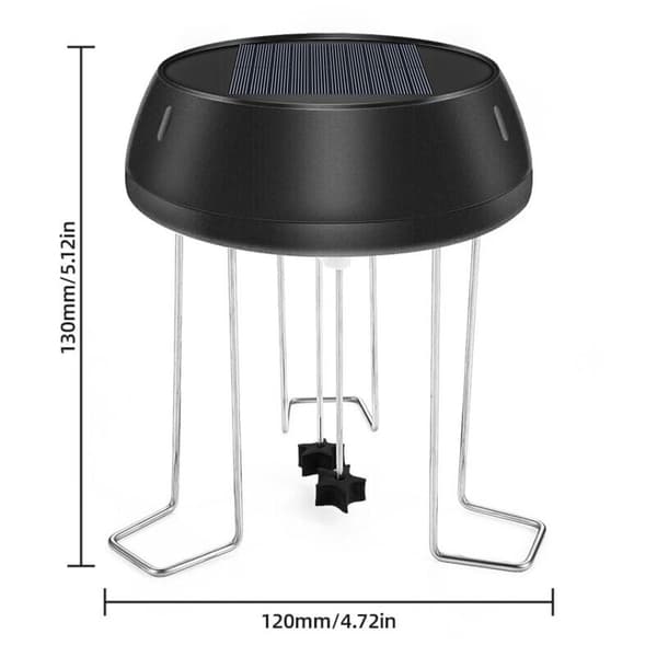 BSV-SW002 5V 0.5W Solar Agitator Uden Batteri Sort Dam
