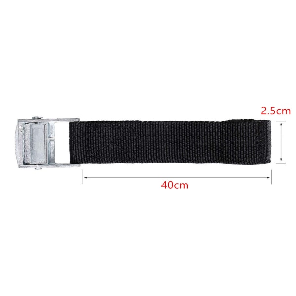 10 stk. - Snap Buckle Strap Genanvendelig Sort Snavsbestandig Nylon Ankerstrop Bredde Zink Legering Lastbil Spænder