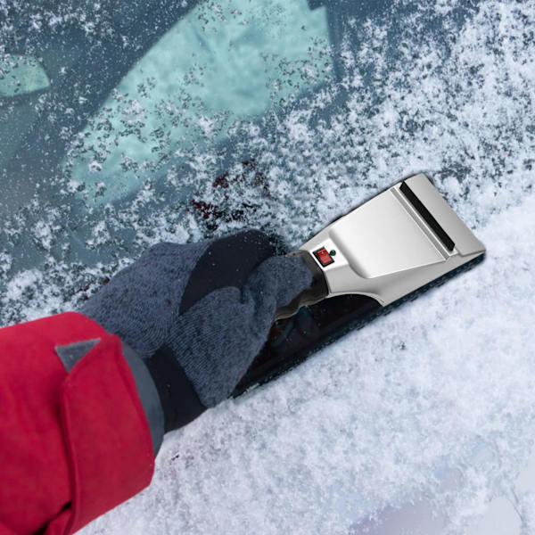 Auton ikkunanraaputin, kevyt ja mukava sähkölämmitteinen auton lumilapio, kuorma-auto, SUV, kodin auton tuulilasin sulatuspuhdistustyökalu