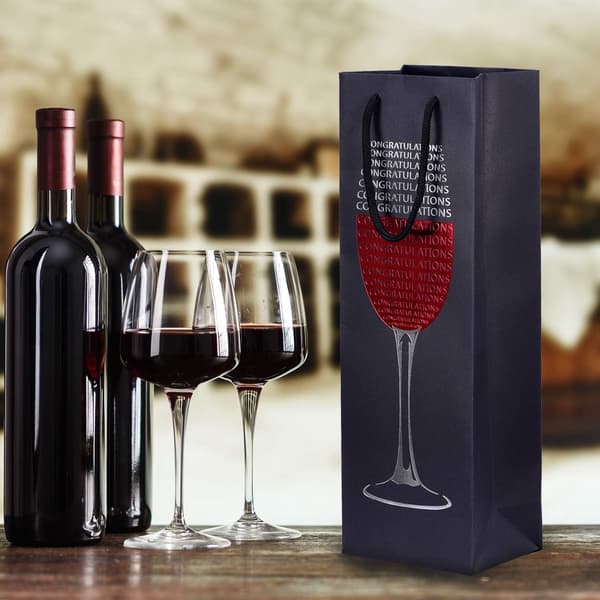 10 pullokassit lahjapussit viinille, proseccolle ja shamppanjan 35 x 11x 9 cm - siluetti