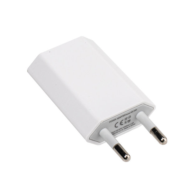 USB-strømadapter 5V1A, mobiltelefonladinghode europeisk standard smart hurtiglading laderhode