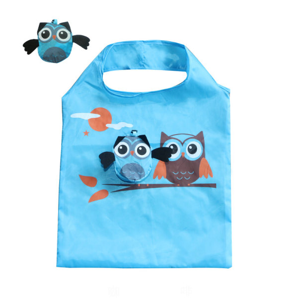 Ny Cartoon Animal Shopping Bag Portable Cute Owl Folding Oppbevaring