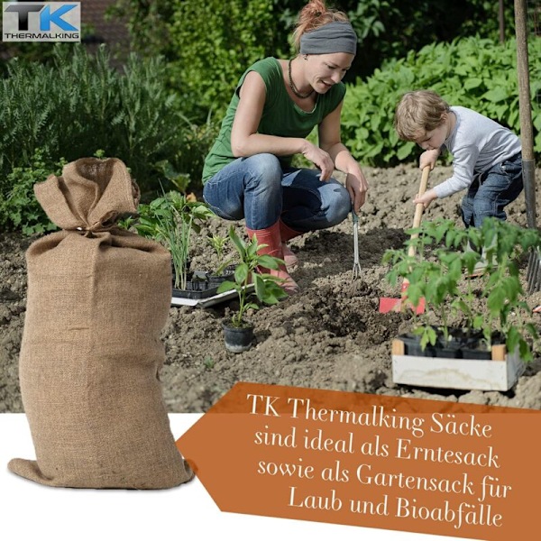 5 kpl:n juuttikangaskassit 200g/m2 Universal--60x100cm