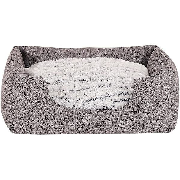 Hundebur Reversibel Puteseng Kurv Hunder, (S) 60x50 cm Grå