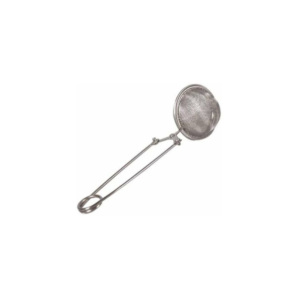 Pakke med 2 tesilaer, tesilaer i rustfrit stål, tesilaer til løs te, infusionskugle med håndtag.