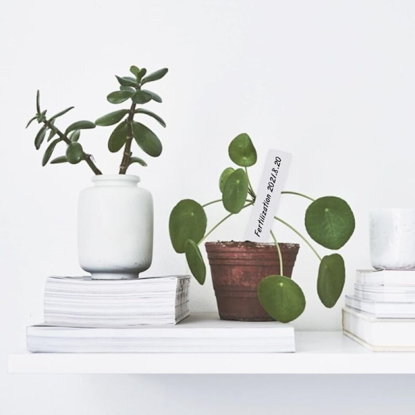 Sæt med 100 etiketter til haveplanter, 51 cm plastik plantemærker og vandtætte - hvid grå