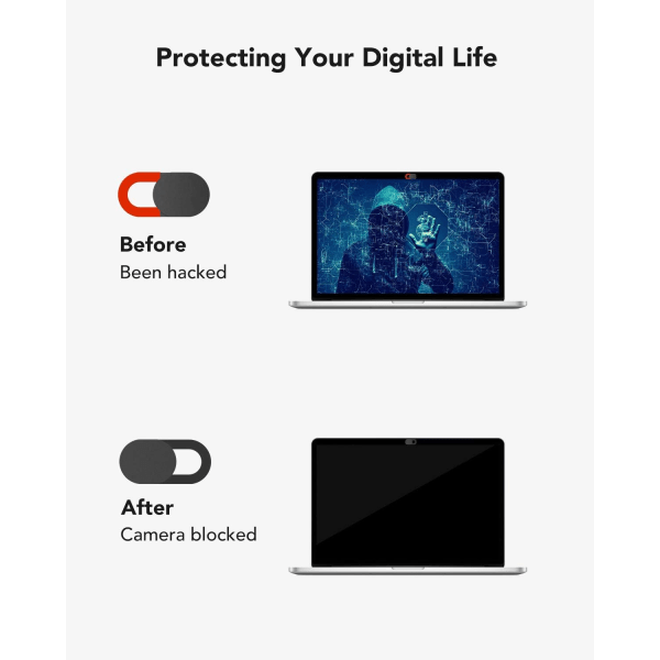 Laptop webbkameraöverdrag 8 st (4 svarta + 4 röda) Webbkameraöverdrag KIWI design Ultratunt laptopkameraskydd för iPad Pro/Tablets/Laptop/PC/iPhone 8/7/6 Plus