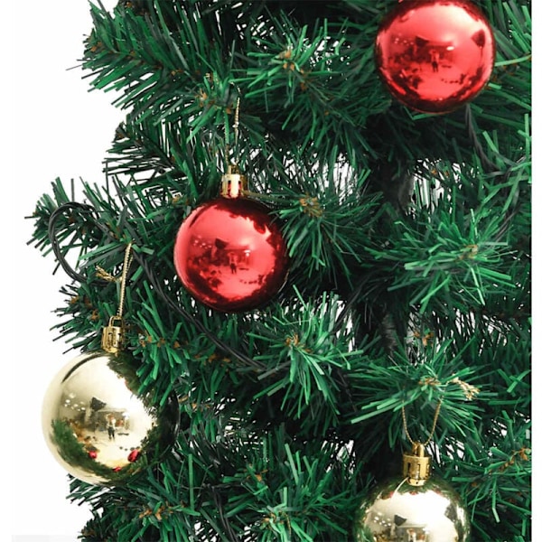Julekaktus med stativ og LED grønn 150 cm PVC