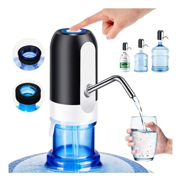 Vattendispenser, USB Uppladdningsbar Vattenflaskpump 5 Gallon Vattenflaska Dunk Dispenser Pump, för Hem, Kontor, Camping, Resor.