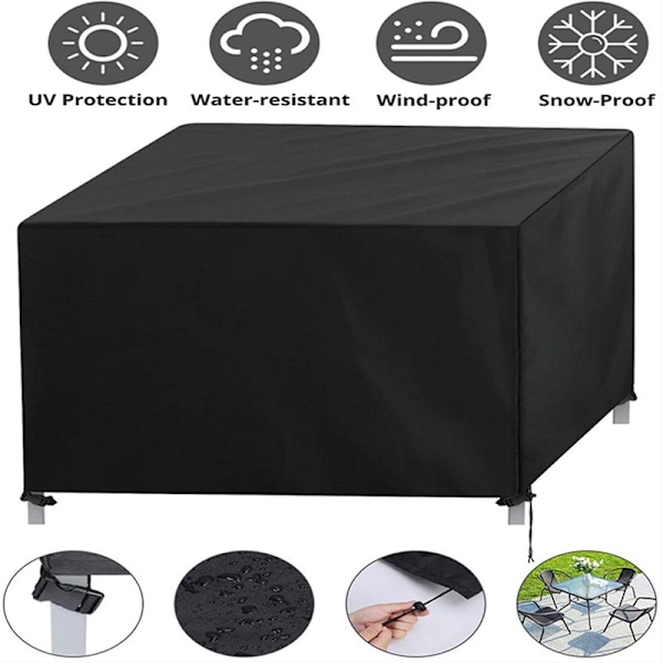 Havemøbelovertræk, 420D Oxford Havemøbelovertræk 80x80x80cm, Anti-UV/Vejr/Vind/Regn Overtræk, Rektangulær, til Terrasse Have Udendørs