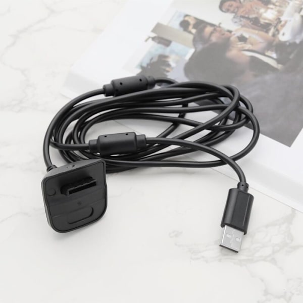 2 kpl USB-latauskaapelin korvaava kaapeli, yhteensopiva Xbox 360 -ohjaimen kanssa, musta