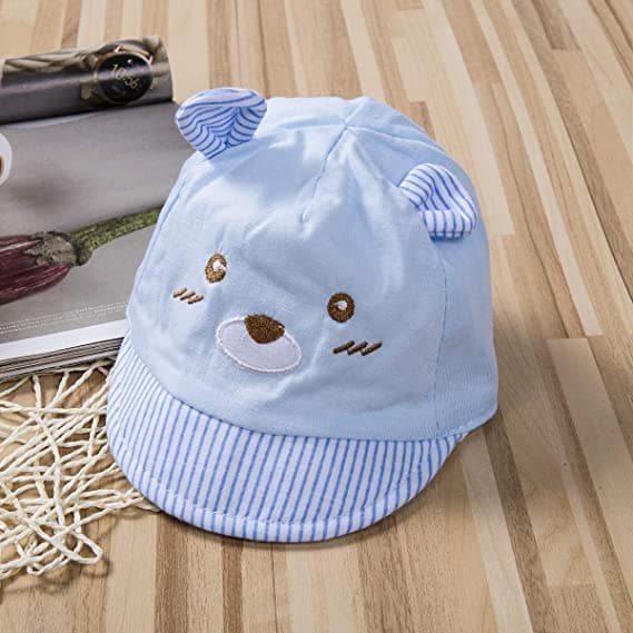 Babyskydd Solhatt 0-3 månader Cartoon Bear Baseball Cap Sommarhatt för nyfödda