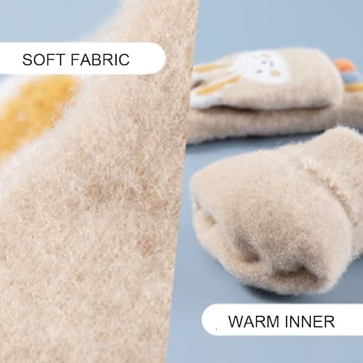 Børnekonvertible fingerløse handsker Vinter termiske flip handsker Bløde fleeceforede termiske handsker Håndvarmer (6-10 år gamle)