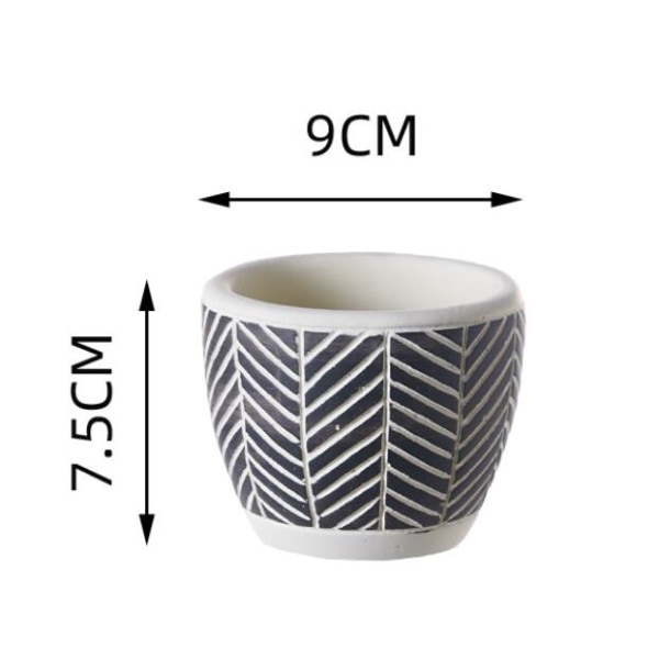 Planter, tray and balcony Small personalized round perforated flower pot, simple and creative (beveled pattern)