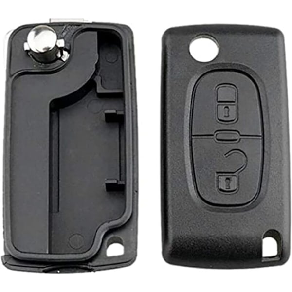 2 CE0523 CE0523 sammenleggbare klaffskallknapper for Peugeot 207 307 308 407 408 3008 5008 Citroen C2 C4 C5 C6 C8 (2 knapper, CE0523)