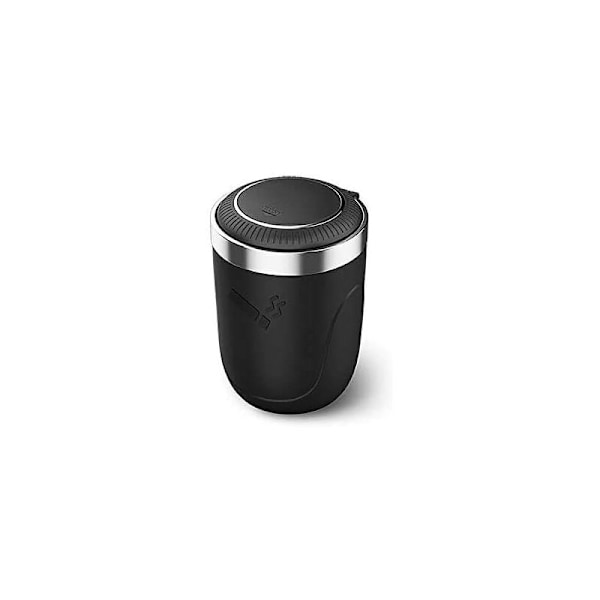 Askebæger til bil, bilaffald med låg og LED-lys, integreret, aftageligt knapcellebatteri