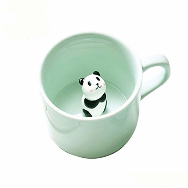 Söt Panda Kaffe Mjölk Te Keramik Mugg - 3D Djur Morgonmugg är den bästa presenten till flickor, flickor, pojkar