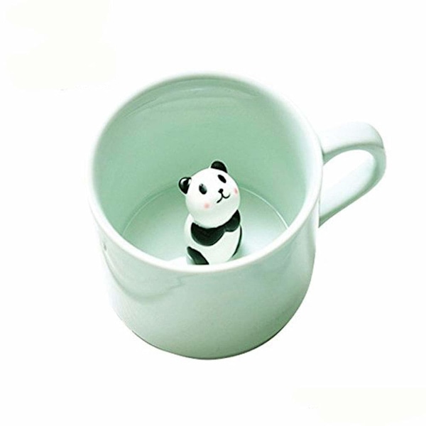 Suloinen Panda Kahvi Maito Tee Keraaminen Muki - 3D Eläin Aamumuki on Paras Lahja Tytöille, Tytöille, Pojille