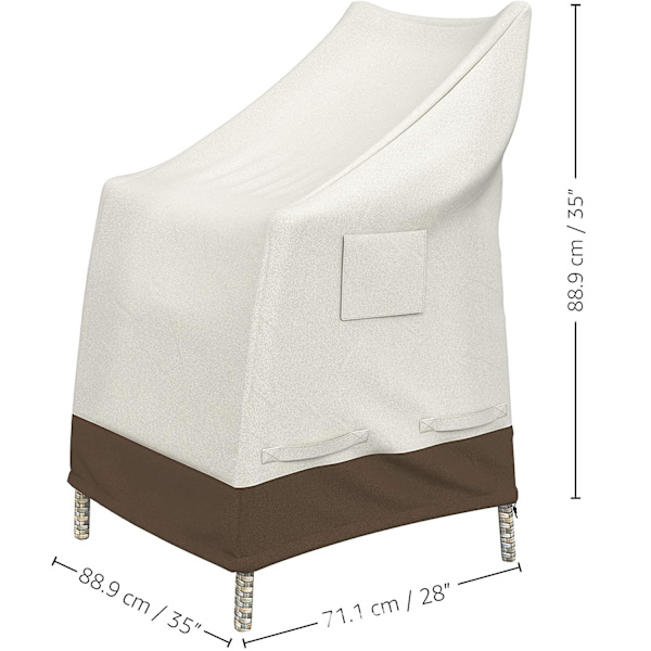 Stapelbar uteplatsstolsskydd, beige + brun