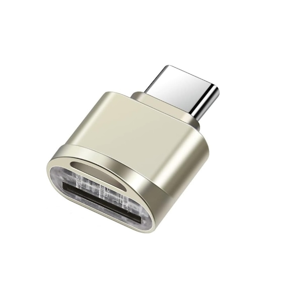 TF-kortinlukija, USB-C - TF-kortinlukija, TF Type C OTG -muistikortinlukijasovitin PC:lle, kannettavalle tietokoneelle, MacBook Air Prolle, Galaxy, Huaweille, tabletille (hopea)