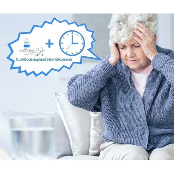Tums LCD Digital Klocka Kalender med Datum Dag och Tid Icke-Förkortad Klocka Automatisk Dimning 8 Språk HD-Display Påminnelse för Alzheimer Äldre och Ch