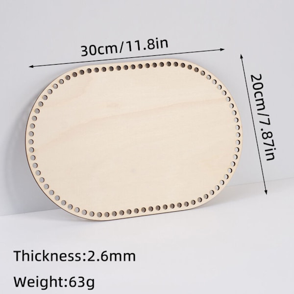 Sæt med 2 trækasser, oval hæklet baggrund, jomfru hæklet kurv til strikning, DIY kurv, indretning, hækletilbehør, 30 x 20 cm