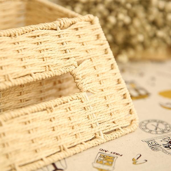 Rattan Servettbehållare Vintage Fodral Servettpappershållare