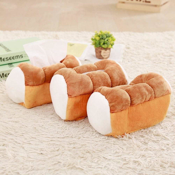 Brødformet Tissue Box Plys Tissue Dispenser Sjov Plys Tissue Box Dekoration